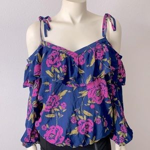 Express Women Top Floral Print Size M